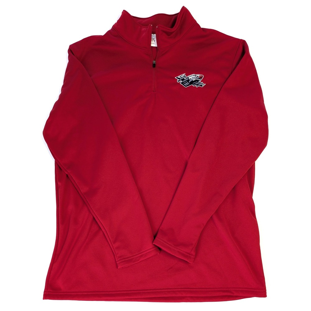 Begal Bombers Augusta Sportswear Mens Red Quarter Zip Pullover Logo Size Medium
